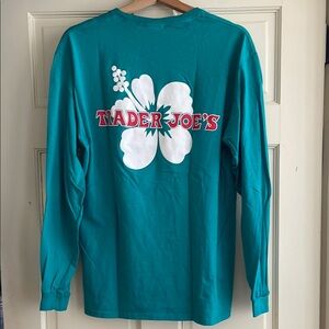 Authentic Trader Joe’s Teal Long Sleeve